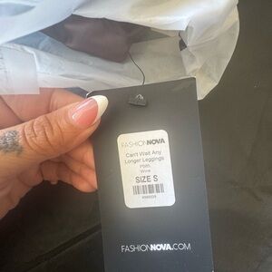 Fashion Nova Burgundy Leggings